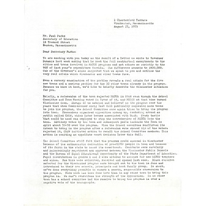 Letter, Paul Parks, August 25, 1975.