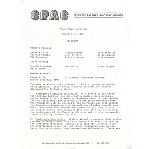 CPAC council meeting October 10, 1979.