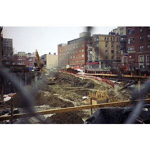 Construction site of the Jaharis Family Center for Biomedical and Nutrition Research, part of Tufts University