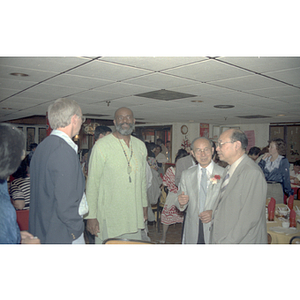 Henry Wong, Mel King, and guests at a Chinese Progressive Association anniversary event