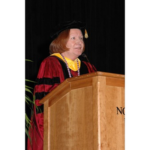 Patricia Kiladis speaks at School of Nursing convocation