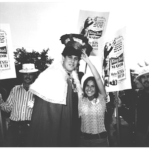 "King Bud" being crowned Mayor of Huntington Avenue