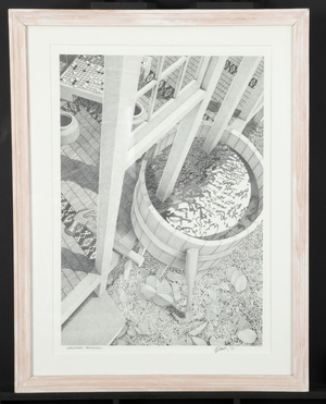Print, "Unfinished Teahouse"