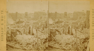 Stereograph of the Post Office ruins after the Boston fire, Boston, Mass., 1872