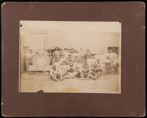 Group portrait of employees at Structural Cement Stone Co., Lynn, Mass.