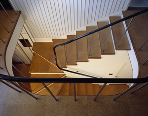 Stairway from above, Gropius House, Lincoln, Mass.