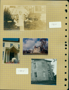 Tucker Family photograph album, group portrait and exterior views, page ten, Wiscasset, Maine, 1921-1965