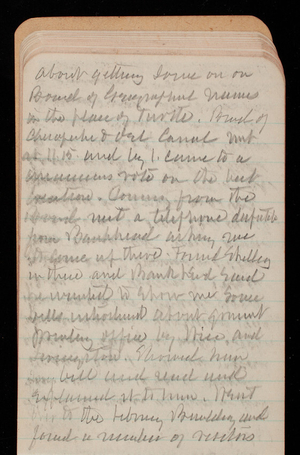 Thomas Lincoln Casey Notebook, November 1894-March 1895, 029, about getting [illegible] on