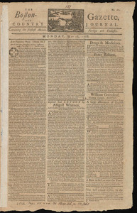 The Boston-Gazette, and Country Journal, 16 May 1768