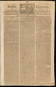 The Boston-Gazette, and Country Journal, 11 June 1770