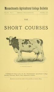 Short courses for 1911 of Massachusetts Agricultural College. M.A.C. Bulletin vol. 2, no. 2