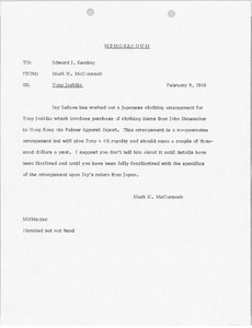 Memorandum from Mark H. McCormack to Edward J. Keating