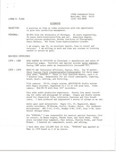 Lyman R. Flook resume