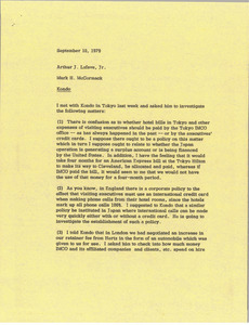 Memorandum from Mark H. McCormack to Arthur J. Lafave