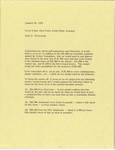 Memorandum from Mark H. McCormack to Barry Frank