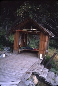 Changing room, Big Flat House on Lost Coast