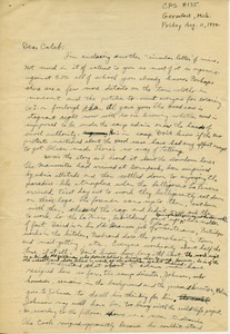 Letter from Don De Vault to Caleb Foote