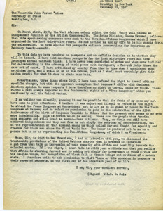 Letter from W. E. B. Du Bois to John Foster Dulles