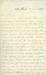 Letter from Joseph Lyman to Frank Lyman