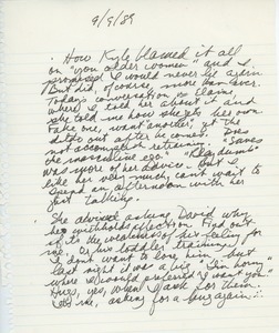 Lucy Gwin journal entry