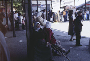 Waiting at the Skopje bus station