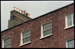 Roofline of a brick building, Dublin