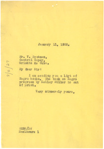 Letter from W. E. B. Du Bois to V. Trotman
