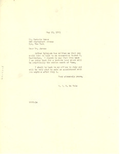 Letter from W. E. B. Du Bois to Marquis James