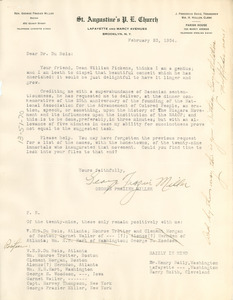 Letter from George Frazier Miller to W. E. B. Du Bois