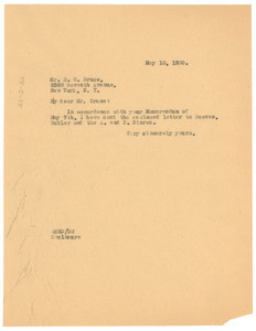 Letter from W. E. B. Du Bois to Roscoe C. Bruce
