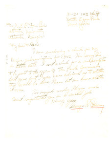 Letter from George R. Shivery to W. E. B. Du Bois