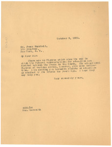 Letter from W. E. B. Du Bois to James Marshall