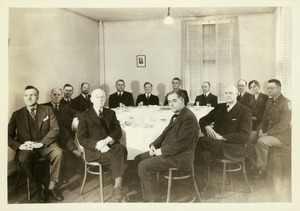 Hugh P. Baker at dinner with his Cabinet