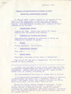 Commencement Questionnaire Results (December 1956)