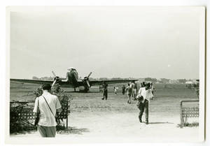 Airport in Tunis during the Harlem Globetrotters 1952 World Tour