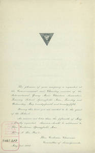Commencement Invitation, 1892