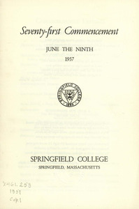 Springfield College Commencement Program (1957)