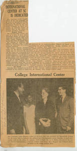 International Center at Springfield College is Dedicated, Oct. 31, 1965