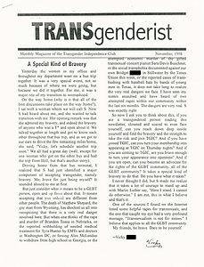 The Transgenderist (November, 1998)