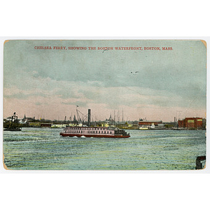 Chelsea ferry, showing the Boston waterfront, Boston, Mass.