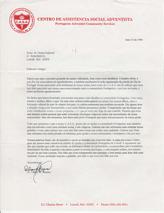 Letter from Dilson M. Bezerra to Dimas Espinola