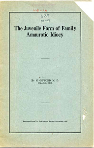 The juvenile form of family amaurotic idiocy