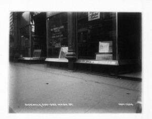 Sidewalk at 360-362 Washington St., Boston, Mass., November 13, 1904