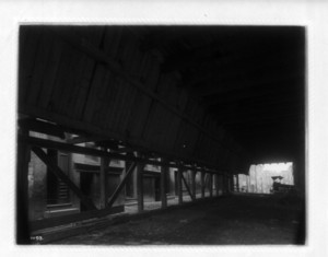 View from under raised passage way