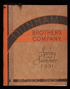 Dunham Brothers Company, spring and summer 1931, shoes, Brattleboro, Vermont, 1931