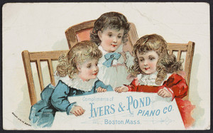 Trade card for Ivers & Pond Piano Co., Boston, Mass., undated