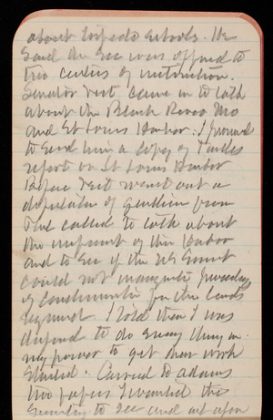 Thomas Lincoln Casey Notebook, November 1888-January 1889, 31, about torpedo [illegible]. He
