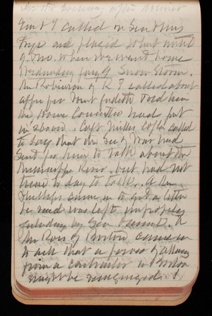 Thomas Lincoln Casey Notebook, November 1894-March 1895, 074, In the evening after dinner