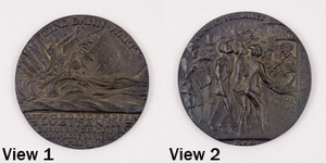 Sinking of the Lusitania, [second version of obverse], 1915