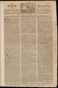 The Boston-Gazette, and Country Journal, 1 October 1770